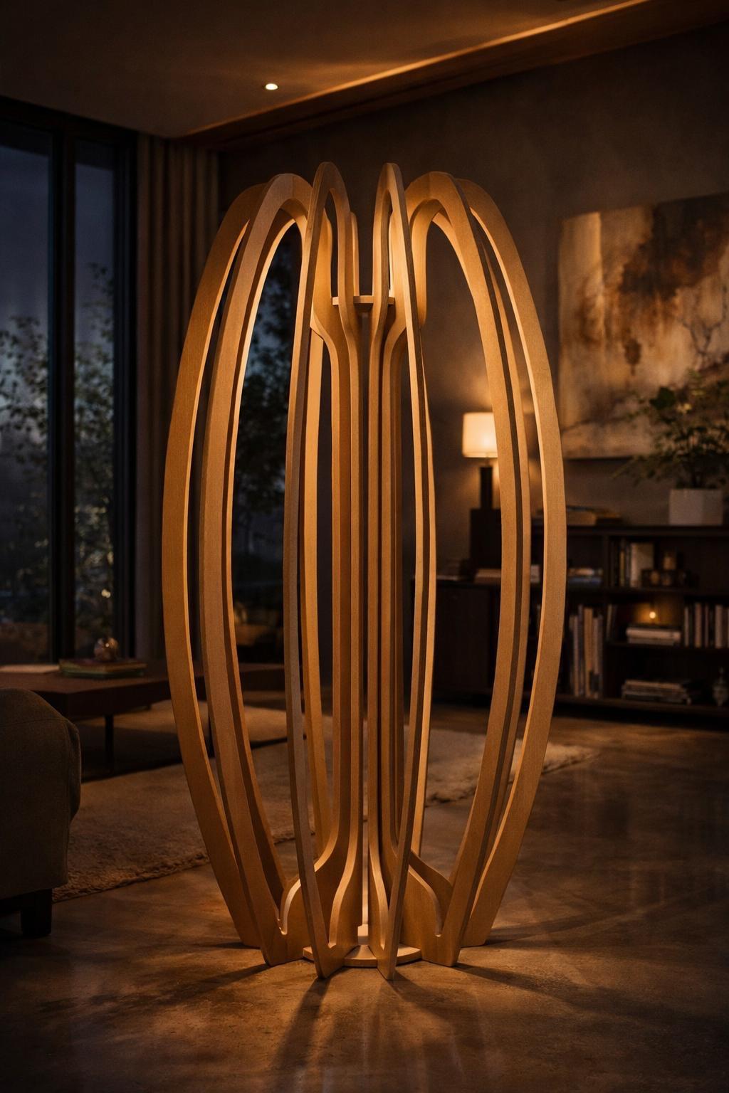 Scultura luminosa in legno - Bottega Ventisei